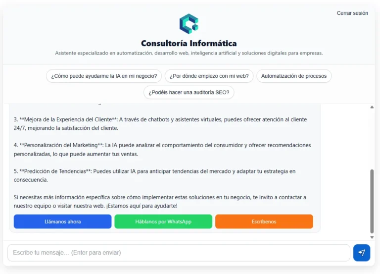 Desarrollo de un agente IA con GPT-5 + OAuth Google + embudo de conversión
