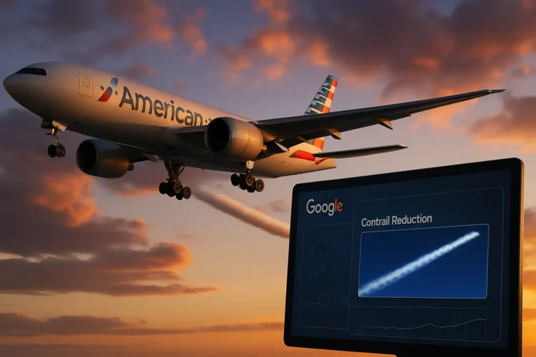 Google y American Airlines prueban una IA que recorta las estelas de los aviones sin gastar más combustible