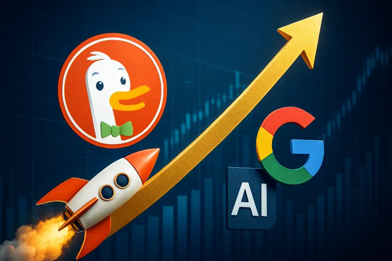 DuckDuckGo dispara sus instalaciones un 30% mientras crece el rechazo a la búsqueda con IA de Google