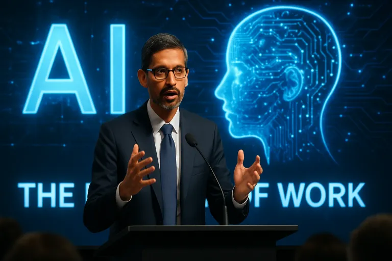 Sundar Pichai defiende la IA ante una generación cada vez más preocupada por su futuro laboral
