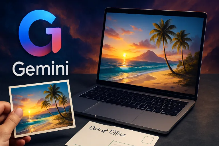 Gemini quiere cambiar los mensajes de fuera de oficina con postales creadas por inteligencia artificial