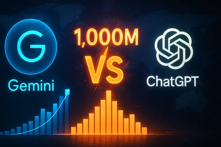 Gemini roza los 1.000 millones de usuarios mensuales y acelera la batalla de Google contra ChatGPT