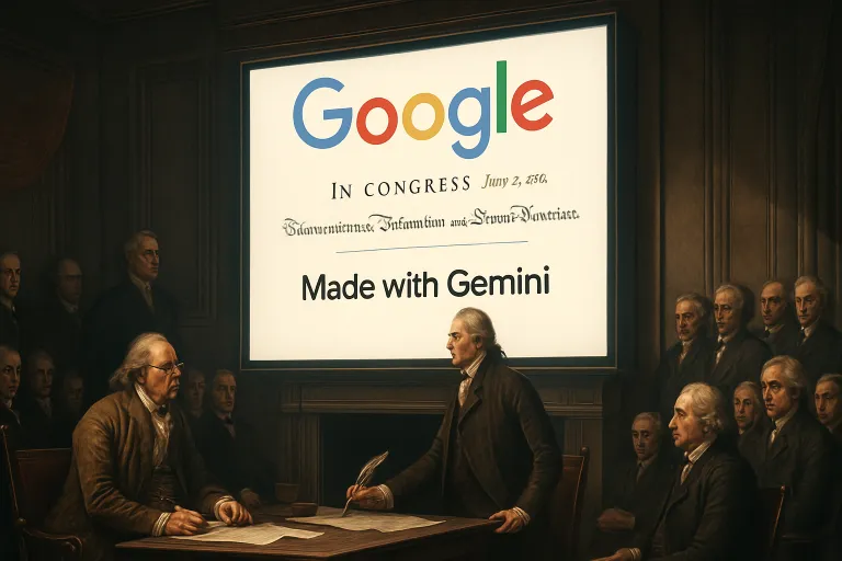 Google convierte la Declaración de Independencia en un anuncio con Gemini y desata el debate sobre la IA creativa