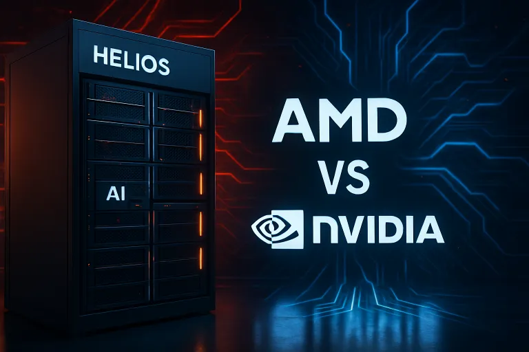 AMD desafía directamente a Nvidia con Helios, su nuevo sistema a gran escala para inteligencia artificial
